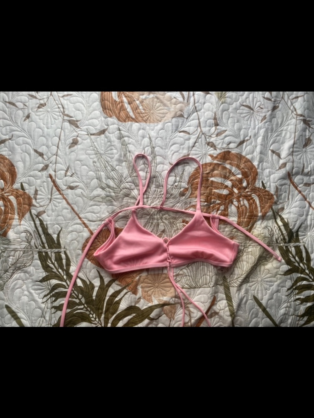 Pink Strappy Bikini Top